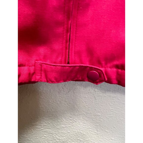 Vintage Nordstrom Town Square Womens Fuchsia Windbreaker Jacket With Zip Front & - Picture 5 of 7